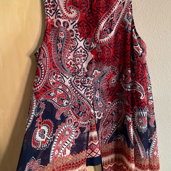 Women XL Gorgeous Bohemian Tank Babydoll Shift Dress Spring Summer Dress - Picture 8 of 8